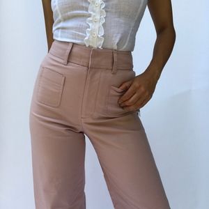 THE SCRIPT Chiara Rose Cropped Wide Leg Pants NWT